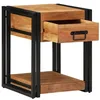 Image de vidaXL Cabinet de Chevet Marron 40 x 40 x 50 cm Bois d'acacia Massif, Table de Nuit Rustique, Meuble de Rangement Compact, Dur, pour Organiser Votre Chambre