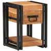 Image de vidaXL Cabinet de Chevet avec tiroir 2 pcs Marron 30 x 30 x 40 cm, Table de Nuit Rustique, Meuble de Rangement Compact, Dur, pour Organiser Votre Chambre