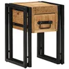Image de vidaXL Table d'appoint 30 x 30 x 40 cm Bois de Mangue Massif, Table d'appoint Moderne pour Le Salon, Rangement Compact, Meuble Fonctionnel, Accent Robuste en métal