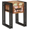 Image de vidaXL Table d'appoint avec tiroir 30 x 30 x 40 cm Bois Recyclé Solide, Table d'appoint Moderne pour Le Salon, Rangement Compact, Meuble Fonctionnel, Accent Robuste en métal
