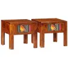 Image de vidaXL Tables de Chevet 2 pcs 40x40x36 cm Bois d'acacia Massif, Armoire de Chevet, Armoire de lit, Table d'appoint pour Chambre à Coucher
