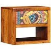 Image de vidaXL Cabinet de Chevet Marron 40 x 35 x 35 cm Bois d'Acacia Massif, Table de Nuit Rustique, Meuble Compact en Acacia, Solution de Rangement pour Gagner de l'espace