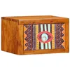 Image de vidaXL Cabinet de Chevet avec tiroir Marron 35 x 30 x 22 cm, Rangement bohème stylé, Cube Mural Pratique pour la Nuit, Table de Nuit Moderne avec déco Fonctionnelle
