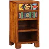 Image de vidaXL Guéridon téléphone Marron 40 x 35 x 75 cm Bois d'acacia Massif, Table d'appoint rectangulaire Moderne, Solide, Table de Nuit Fonctionnelle, déco Minimaliste, côté canapé