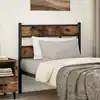 Image de vidaXL Tête de lit de remplacement chêne fumé 80 cm fer et bois d'ingénierie
