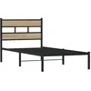 Image de vidaXL Cadre de lit en métal sans Matelas chêne Sonoma 107x203 cm