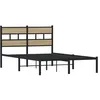 Image de vidaXL Cadre de lit en métal sans Matelas chêne Sonoma 120x190 cm