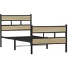 Image de vidaXL Cadre de lit en métal sans Matelas chêne Sonoma 80x200 cm