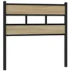 Image de vidaXL Tête de lit de Remplacement chêne Sonoma 90 cm Fer et Bois d’ingénierie, tête de lit pour lit Simple, tête de lit en métal, tête de lit Simple