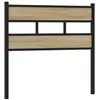 Image de vidaXL Tête de lit de Remplacement chêne Sonoma 107 cm Fer et Bois d’ingénierie, tête de lit pour lit Simple, tête de lit en métal, tête de lit Simple