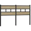 Image de vidaXL Tête de lit de Remplacement chêne Sonoma 160 cm Fer et Bois
