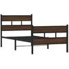 Image de vidaXL Cadre de lit sans Matelas avec tête de lit Pied de lit 80x200cm, lit Simple, Meuble de Chambre à Coucher, lit d'invité, lit