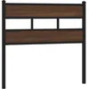 Image de vidaXL Tête de lit chêne Marron 75 cm Acier et Bois d'ingénierie, tête de lit pour lit Simple, Meuble de Chambre à Coucher, tête de lit en métal