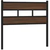 Image de vidaXL Tête de lit chêne Marron 100 cm Acier et Bois d'ingénierie, tête de lit pour lit Simple, Meuble de Chambre à Coucher, tête de lit en métal