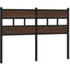 Image de vidaXL Tête de lit chêne Marron 120 cm Acier et Bois d'ingénierie, tête de lit pour lit Double, Meuble de Chambre à Coucher, tête de lit en métal