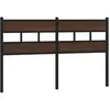 Image de vidaXL Tête de lit chêne Marron 135 cm Acier et Bois d'ingénierie, tête de lit pour lit Double, Meuble de Chambre à Coucher, tête de lit en métal