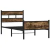 Image de vidaXL Cadre de lit sans Matelas chêne fumé 90x200cm Bois d'ingénierie