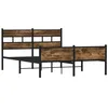 Image de vidaXL Cadre de lit sans Matelas chêne fumé 150x200 cm Bois ingénierie