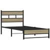 Image de vidaXL Cadre de lit en métal sans Matelas chêne Sonoma 100x200 cm