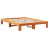Image de vidaXL Cadre de lit sans Matelas Cire Marron 140x190cm Bois pin Massif