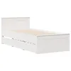 Image de vidaXL Cadre de lit sans Matelas avec tête de lit 75x190 cm pin Massif, lit, Cadre de lit Simple, Meuble de Chambre à Coucher, lit Simple, sommier