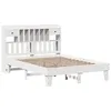 Image de vidaXL Cadre de lit sans Matelas Blanc 160x200 cm Bois de pin Massif