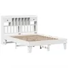 Image de vidaXL Cadre de lit sans Matelas Blanc 150x200 cm Bois de pin Massif