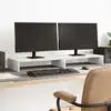Image de vidaXL Support de moniteur blanc 100x27x10 cm bois d'ingénierie