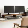 Image de vidaXL Support de moniteur chêne fumé 100x27x10 cm bois d'ingénierie