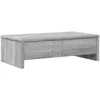 Image de vidaXL Support de Moniteur avec tiroirs Sonoma Gris Bois d'ingénierie, Support d'écran, étagère de Moniteur, Base de Moniteur