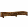 Image de vidaXL Support de Moniteur avec tiroirs chêne fumé Bois d'ingénierie, Support d'écran, étagère de Moniteur, Base de Moniteur