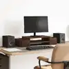 Image de vidaXL Support de moniteur et rangement chêne marron bois d'ingénierie