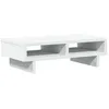 Image de vidaXL Support de moniteur blanc 50x27x15 cm bois d'ingénierie, support de moniteur pour bureau, étagère de moniteur, support de moniteur d'ordinateur