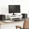 Image de vidaXL Support de moniteur blanc 50x27x15 cm bois d'ingénierie