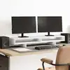 Image de vidaXL Support de moniteur blanc 100x27x15 cm bois d'ingénierie