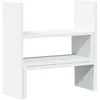 Image de Organisateur de bureau réglable blanc bois d ingénierie