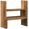 Image de vidaXL Organisateur de Bureau réglable Vieux Bois Bois d'ingénierie, étagère de Bureau, étagère à Livres de Bureau, étagère de Bureau d'angle