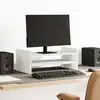 Image de vidaXL Support de moniteur blanc 50x27x20 cm bois d'ingénierie