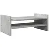 Image de vidaXL Support de moniteur gris béton 50x27x20 cm bois d'ingénierie, support de moniteur pour bureau, étagère de moniteur, support de moniteur d'ordinateur