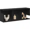 Image de vidaXL Armoire murale 80x20x30 cm noir bois d'ingénierie
