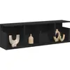 Image de vidaXL Armoire murale 100x20x30 cm noir bois d'ingénierie