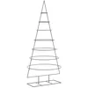 Image de vidaXL Arbre de Noël en métal pour décoration Noir 210 cm