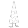 Image de vidaXL Arbre de Noël en métal pour décoration Noir 180 cm