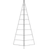 Image de vidaXL Arbre de Noël en métal pour décoration Noir 210 cm
