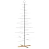 Image de VidaXL Arbre de Noël en Métal avec Base en Bois Noir 210 cm, Support de Sapin en Métal, Décoration de Noël