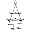 Image de vidaXL Arbre de Noël en métal pour décoration Noir 75 cm