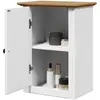 Image de vidaXL Armoire murale de salle de bain BODO blanc et marron 44x30x60cm