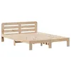 Image de vidaXL Cadre de Lit Double Sans Matelas 120x200 cm en Bois de Pin Massif - Meuble de Chambre à Coucher, Sommier à Panneaux