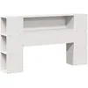 Image de vidaXL Tête de lit avec Rangement Blanc 140 cm Bois Massif de pin