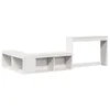 Image de vidaXL Table de Chevet avec Bureau Blanc Bois de pin Massif